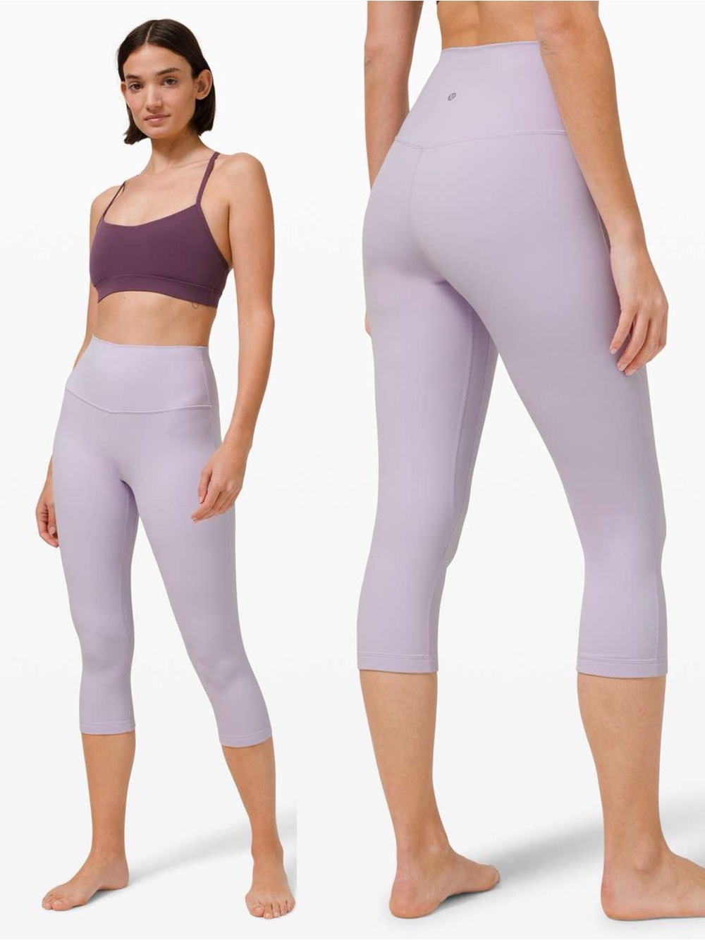 NEW Lululemon Align Crop 21" Leggings Lavender Dew Purple Size 12 NWT